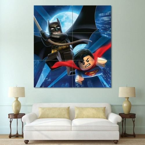 LEGO Batman Superman Heroes Wand-Kunstdruck Riesenposter 