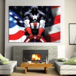 Comics Captain America Wand-Kunstdruck Riesenposter (P-0536)