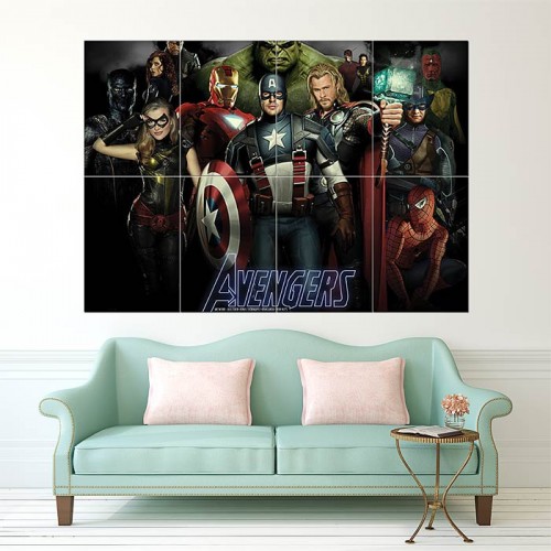 The Avengers Block Giant Wall Art Poster 