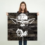 Yoda Wood Graffiti - Star Wars Block Giant Wall Art Poster 