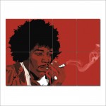 Jimi Hendrix Smoking Block Giant Wall Art Poster