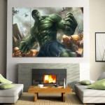 The Incredible Hulk Wand-Kunstdruck Riesenposter 