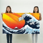 Japanese Style Waves Wand-Kunstdruck Riesenposter 