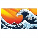 Japanese Style Waves Wand-Kunstdruck Riesenposter 