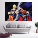 Superman VS Goku Super Saiyajin Wand Riesenposter 