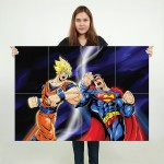 Superman VS Goku Super Saiyajin Wand Riesenposter 