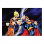 Superman VS Goku Super Saiyajin Wand Riesenposter 