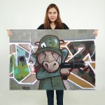 LA Street Graffiti Wand-Kunstdruck Riesenposter