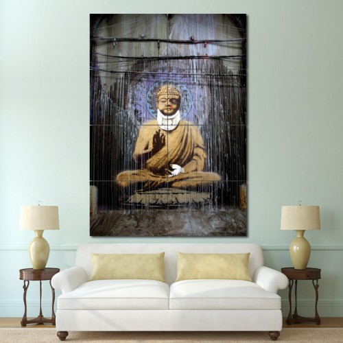 Banksy Buddha Block Giant Wall Art Poster 