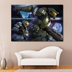 Halo Soldier Weapon Spartans Wand-Kunstdruck Riesenposter (P-0596)