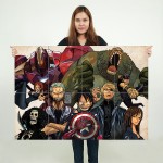 One Piece The Avengers Block Giant Wall Art Poster