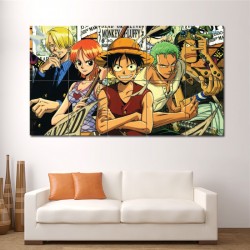 One Piece Manga Anime Version 3 Block Giant Wall Art Poster (P-0650)