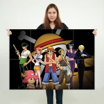 One Piece Manga Anime Version 5 Block Giant Wall Art Poster