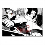 โปสเตอร์ ขนาดใหญ่ ภาพการ์ตูนนินจานารูโตะ Naruto And Sasuke Uchiha