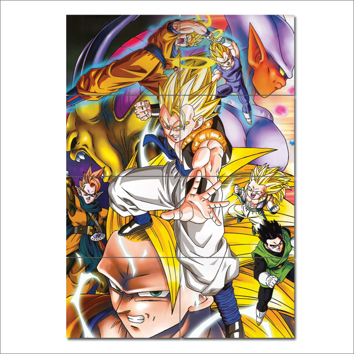 Dragon Ball Z Anime Saiyan Wall Dcor Manga Panel Paper Print