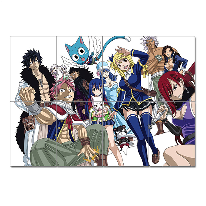  WV2173 Fairy Tail Characters Anime Manga Art 16x12 Print  Poster: Posters & Prints