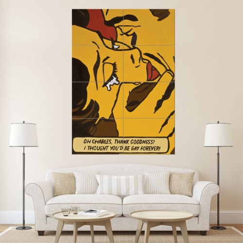 Kiss Roy Lichtenstein Pop Art Block Giant Wall Art Poster