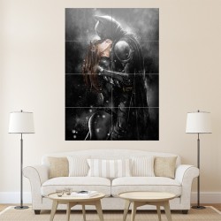 Batman Kissing Catwoman Block Giant Wall Art Poster (P-0765)