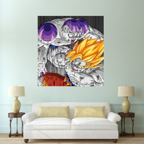 Dragon Ball Z Goku vs Frieza Block Giant Wall Art Poster