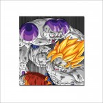 Dragon Ball Z Goku vs Frieza Block Giant Wall Art Poster