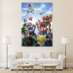 Super Mario Super Smash Bros Watercolor Painting Art Poster Print Wall  Decor