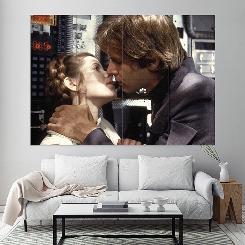 โปสเตอร์ ขนาดใหญ่ Star Wars Han Solo kiss Prince Leia  สตาร์ วอร์ส: อุบัติการณ์แห่งพลัง