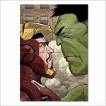  โปสเตอร์ ขนาดใหญ่ ภาพ Iron Man and The Hulk