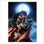 Superman Wonder Woman Moon Kiss Wand Riesenposter