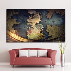 Game Of Thrones Map Block Giant Wall Art Poster (P-0876)