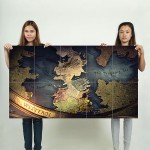 Game Of Thrones Map Block Giant Wall Art Poster 