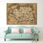 Province of Skyrim Map Wand-Kunstdruck Riesenposter 