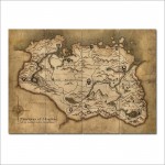 Province of Skyrim Map Wand-Kunstdruck Riesenposter 