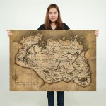 Province of Skyrim Map Wand-Kunstdruck Riesenposter 