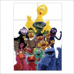 Sesame Street Characters Muppets Wand-Kunstdruck Riesenposter 