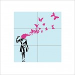 Butterfly Suicide Banksy Block Giant Wall Art Poster