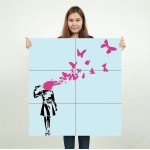 Butterfly Suicide Banksy Block Giant Wall Art Poster