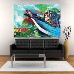 Zelda Skyward Sword Video Game  Wand-Kunstdruck Riesenposter (P-0960)