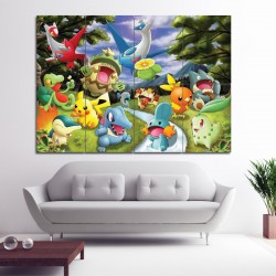 Pokemon Cartoon Wand-Kunstdruck Riesenposter (P-0988)