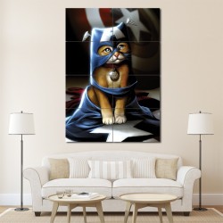 Kitty Captain America Wand-Kunstdruck Riesenposter (P-0992)