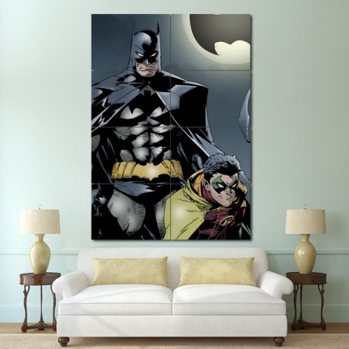 Batman and Robin Colors Block Giant Wall Art Poster 