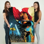 Superman Batman Comic Wand-Kunstdruck Riesenposter