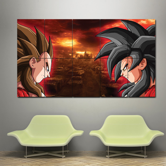 Wall Mural Goku and Vegeta, Dragon Ball Z Photo Wallpaper Children's, Kids  Room