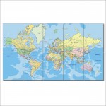 World Map #3 Kunstdruck Riesenposter 