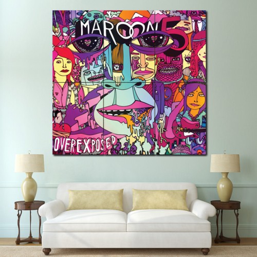 โปสเตอร์ ขนาดใหญ่ วงดนตรี Maroon 5 Overexposed 