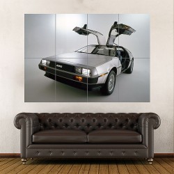 The Delorean EV  Back to the Future Block Giant Wall Art Poster (P-1065)