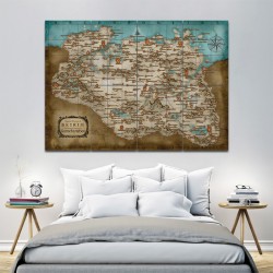 The Elder Scrolls Skyrim Map Game Block Giant Wall Art Poster (P-1070)