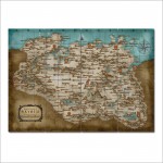 The Elder Scrolls Skyrim Map Wand-Kunstdruck Riesenposter 