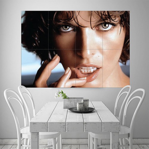 Mila Jovovich Huge Block Giant Wall Art Poster