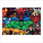 Marvel Heroes Block Giant Wall Art Poster