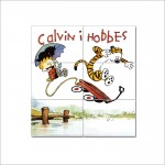 Calvin and Hobbes Jumping Block Giant Wall Art Poster